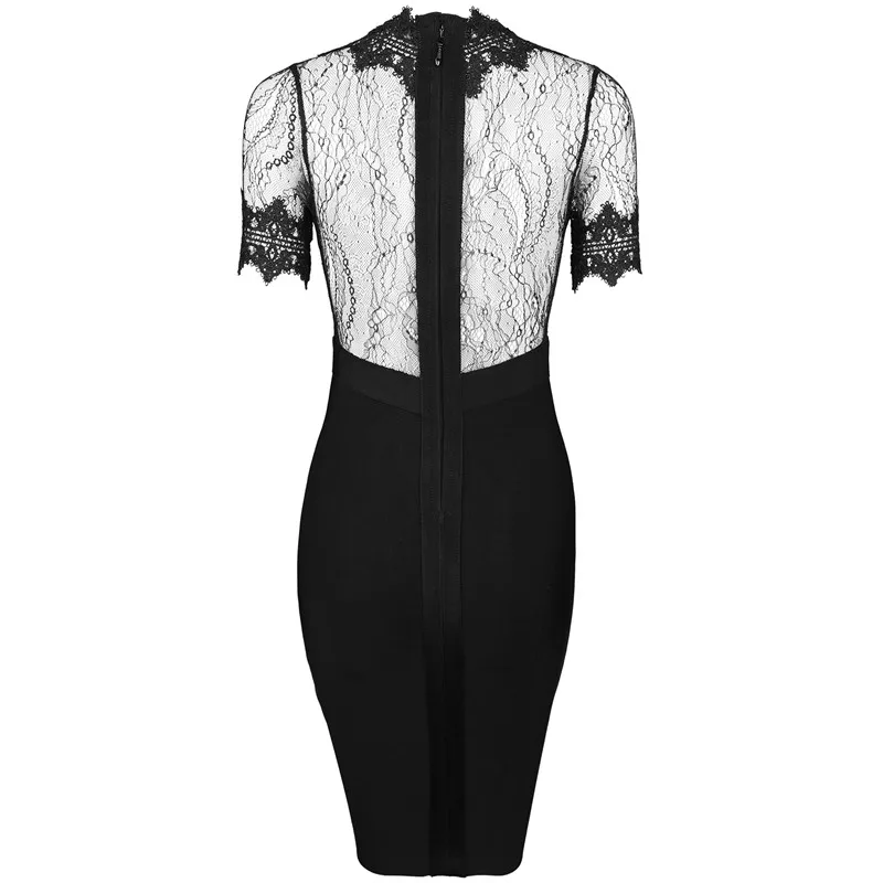 Сексуальное Бандажное облегающее черное платье лето 2017 женские праздничные