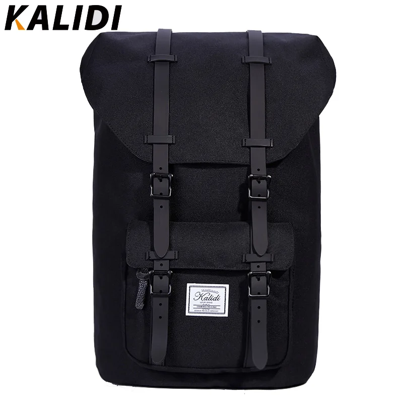 Black KALIDI мужские женские дорожные сумки для подростков школьные сумки повседневные дорожные сумки Высокое качество дорожные рюкзаки анти вор сумки - Цвет: Black