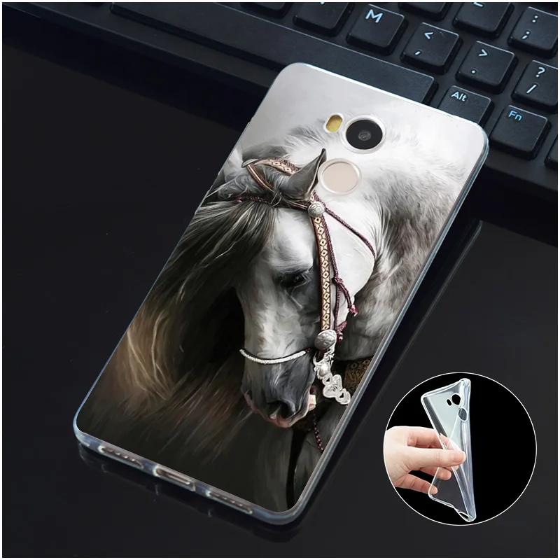 DREAMFOX M511 картина с лошадьми Мягкий силиконовый чехол из ТПУ для Xiaomi Redmi Note 3 4 5 Plus 3S 4A
