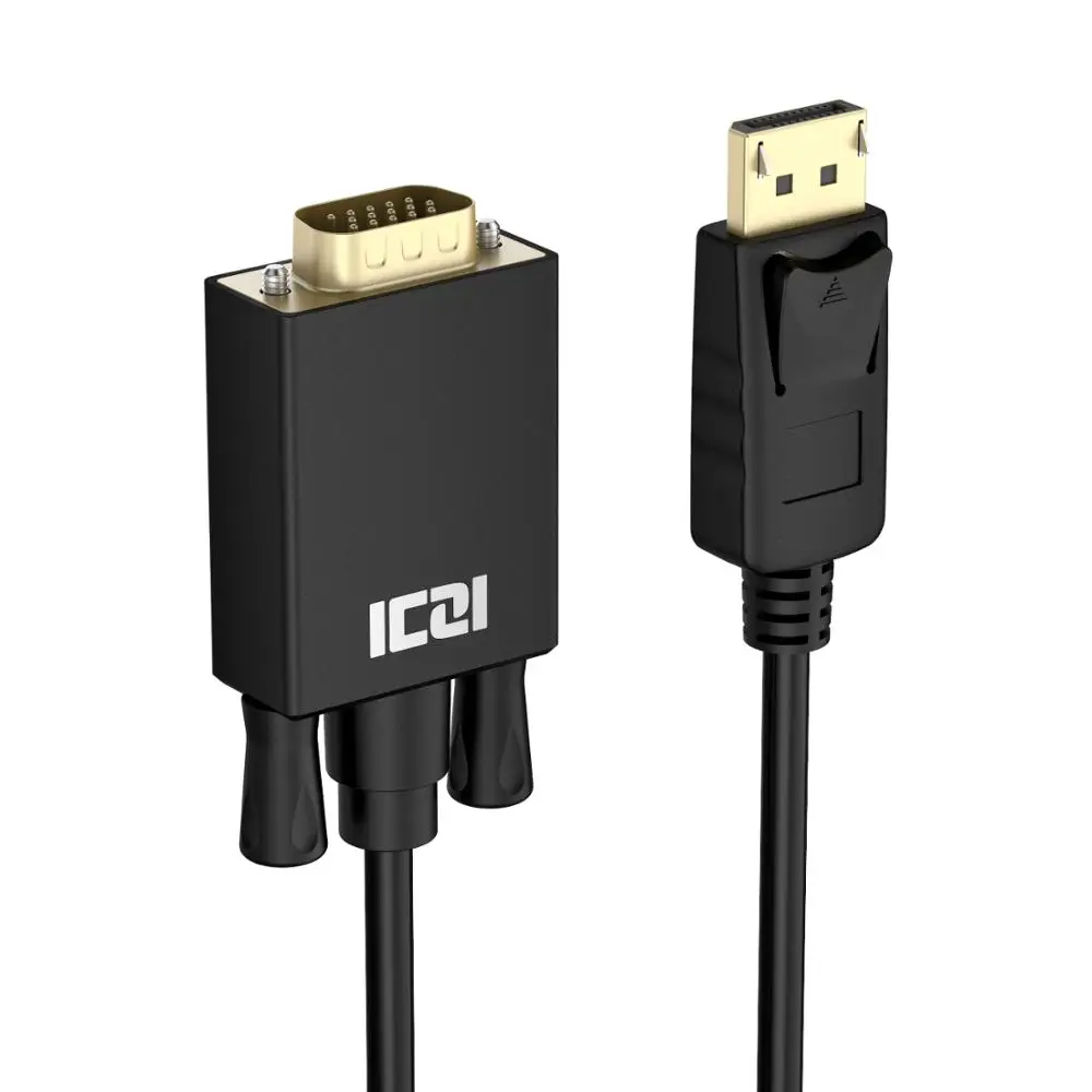 ICZI DisplayPort to VGA Cable DP Adapter for Lenovo HP etc Laptop PC Accessories TV Projector Monitor |