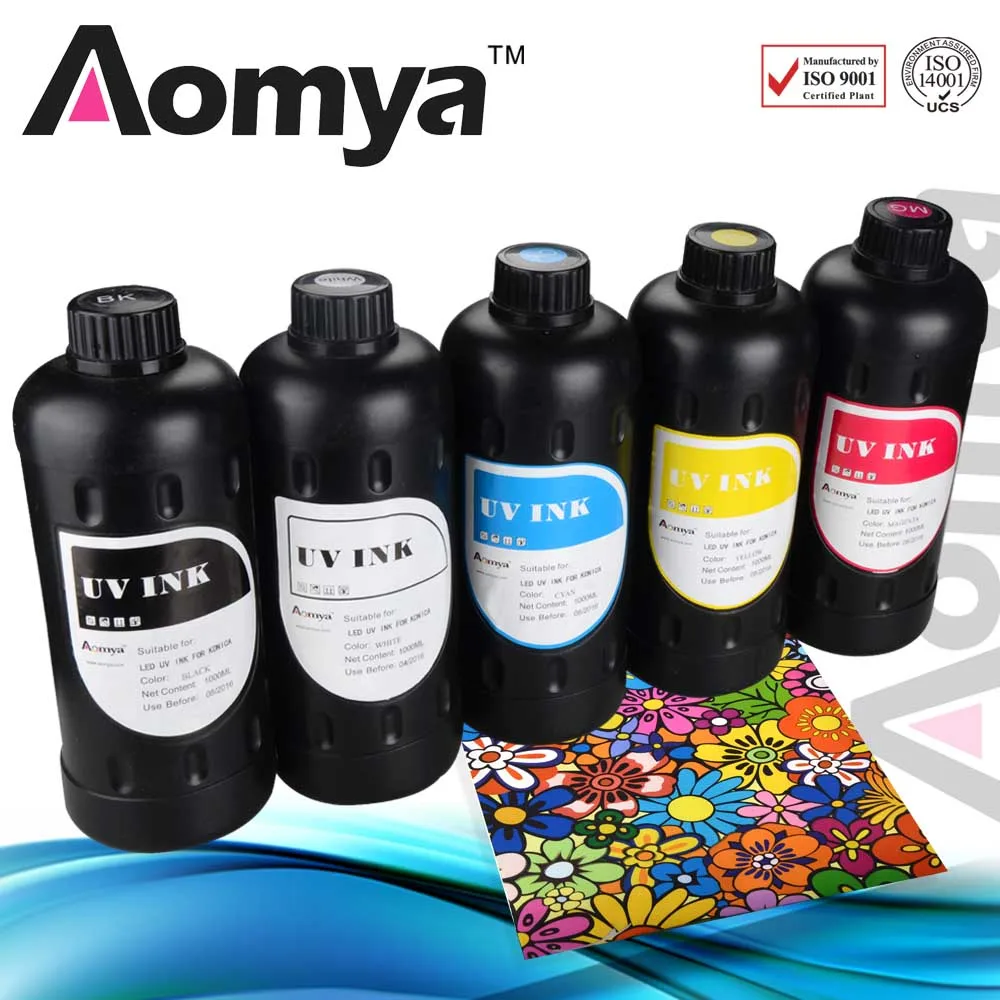 

10x1000ml LED UV INK For Epson Flatbed UV printer Ink For Epson DX5 DX7 print on all hard material