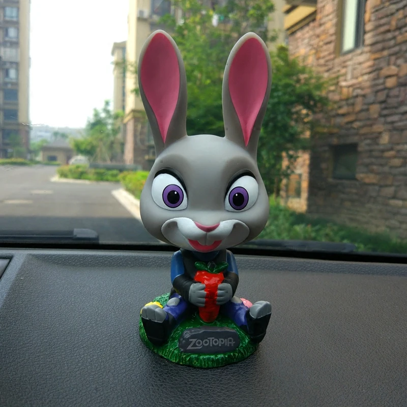 Дрожащие куклы в виде головы ZOOTOPIA, автомобильная фигурка, игрушки, кивающая кукла, автомобиль-Стайлинг, робот-голова, качающиеся игрушки, украшение для автомобиля