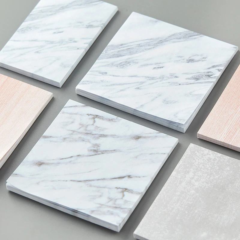 2 шт. самоклеящиеся заметки пачки с мраморным рисунком|Блокноты| |