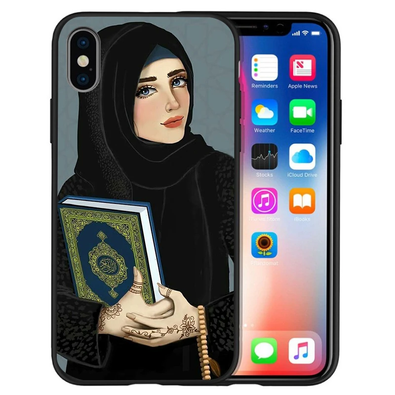

Hijab Girl Muslim Islamic Gril Eyes Arabic Phone Case For iPhone 7 case iPhone xr X XS MAX 8 6 6S Plus 5 5s SE Etui Funda Coque