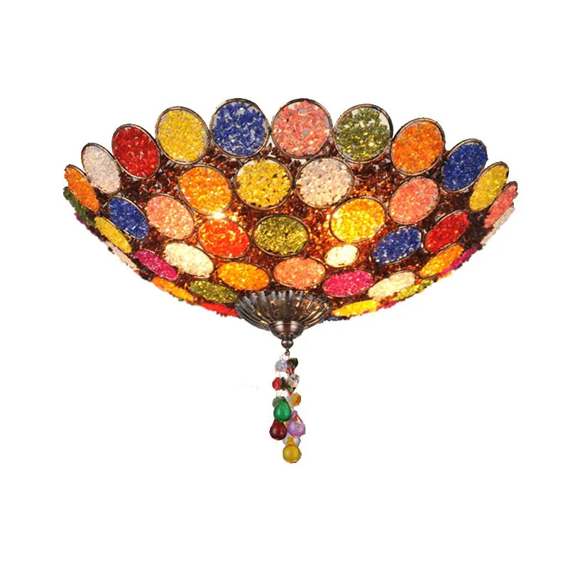 Потолочные светильники в стиле ретро с цветными бусинами|ceiling lamp|lights balconybedroom ceiling