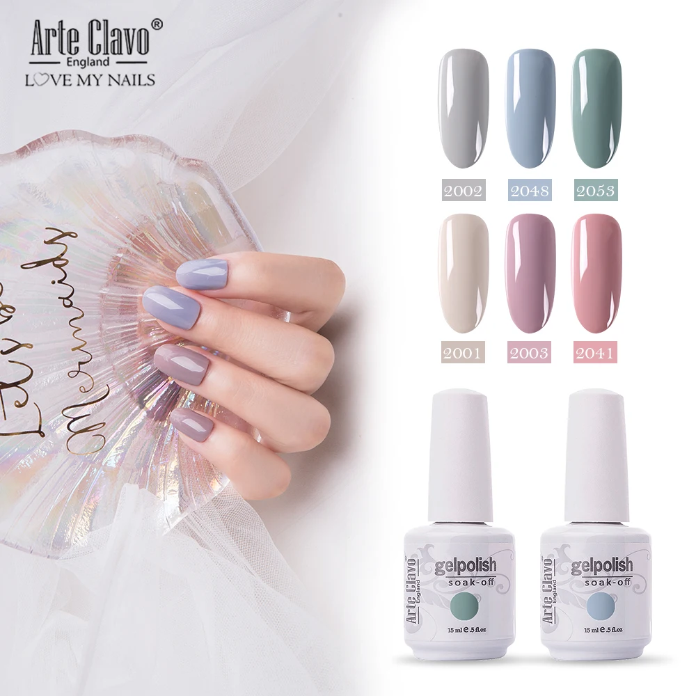 

Гель-лак для ногтей Arte Clavo, 15 мл, набор гель-лаков для ногтей, все для маникюра, Базовое покрытие, гель для ногтей