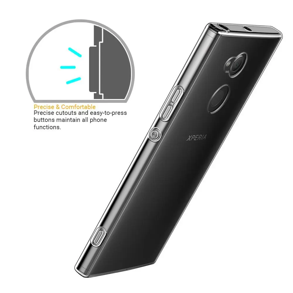 Прозрачный ТПУ чехол UPaitou для Sony Xperia XA2 ультра-прозрачный мягкий Sinicon Ultra |