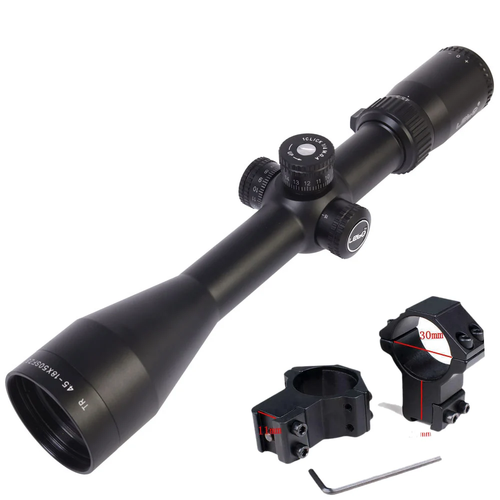 high 11mm mount HD LEBO 4,5-18X50SF охотничьи прицелы 30 мм трубка воздушная винтовка боковая фокусировка AK47 прицел дальность тактический оптика прицелы - Цвет: high 11mm mount