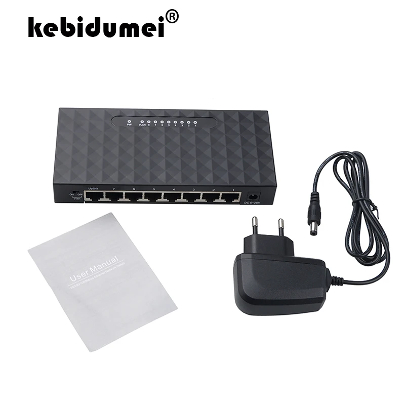 8 Порты и разъёмы гигабитный сетевой коммутатор 10/100/1000 Мбит/с Gigabit Ethernet Lan Hub