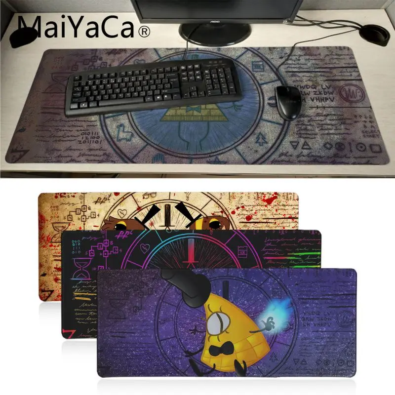 MaiYaCa, винтажный, крутой, Гравити Фолз, Билл, шифр, офисные мыши, геймер, коврик для мыши, радиационный, для украшения рабочего стола, нескользящий коврик, коврик для мыши