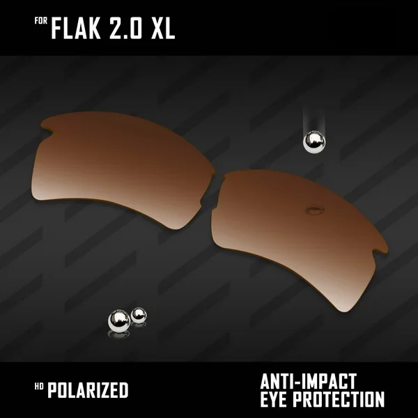 Brown Gradient OOWLIT линзы для замены солнцезащитных очков Оукли Flak 2,0 XL OO9188 Поляризованные-разноцветные - Цвет линз: Brown Gradient