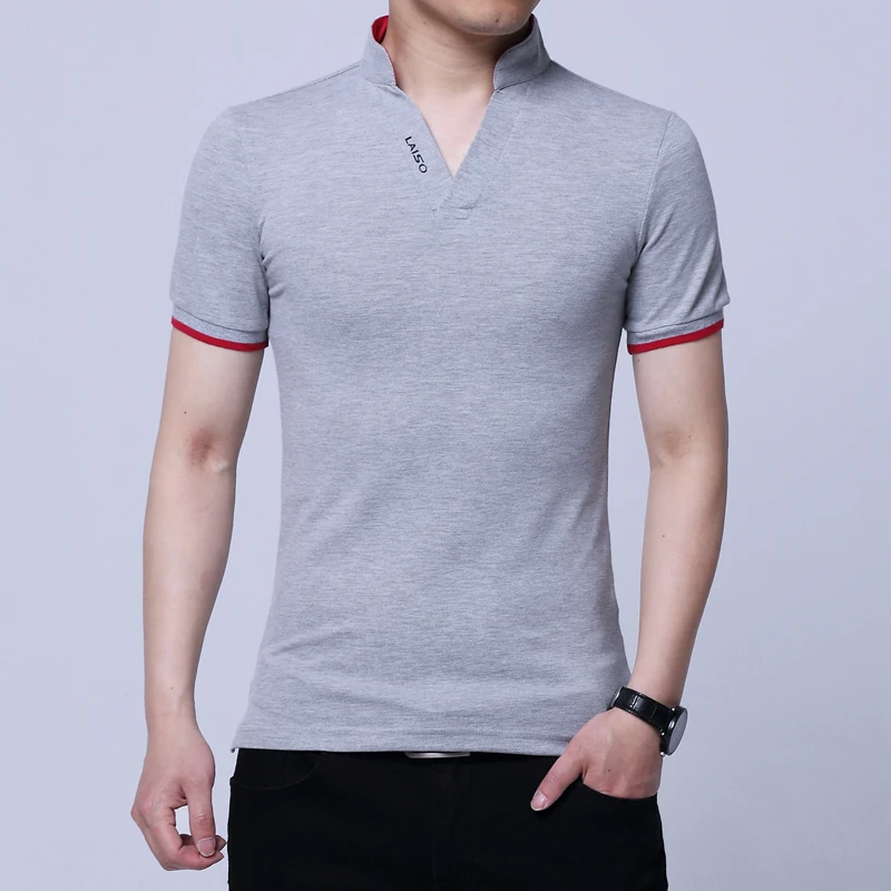 Men's summer T-shirt embroidered letters t-shirt pure color short sleeves tops | Мужская одежда