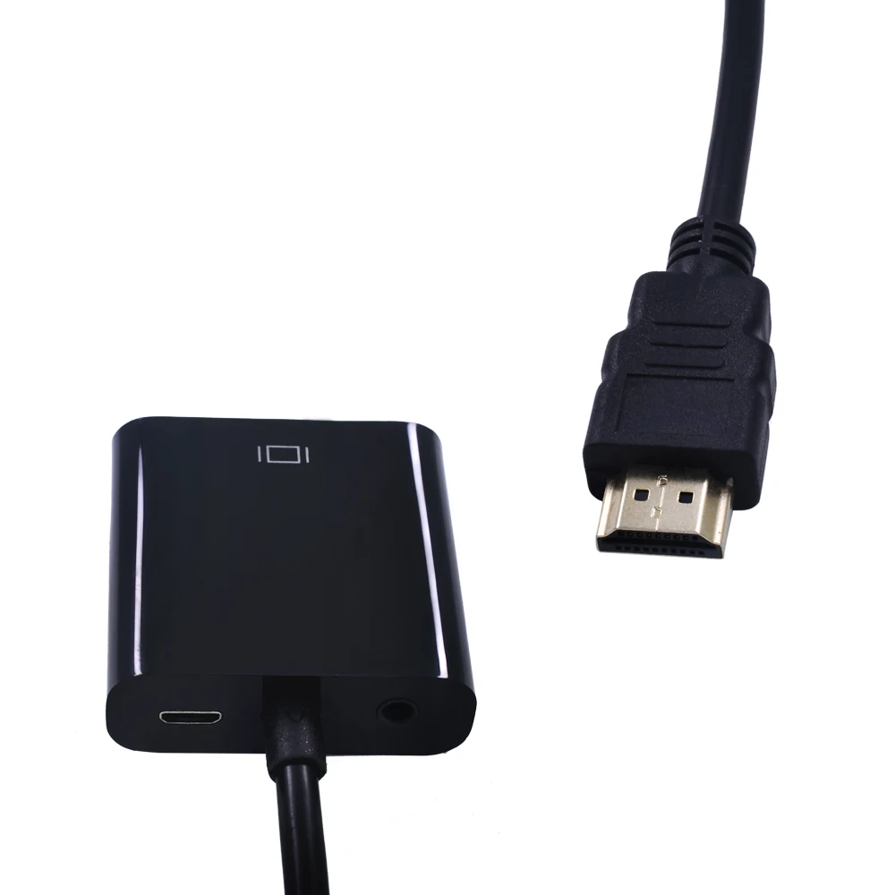 TISHRIC HDMI к VGA Кабель USB мощность аудио HDMI VGA адаптер цифро-аналоговый аудио конвертер для ноутбука ТВ коробка проектор