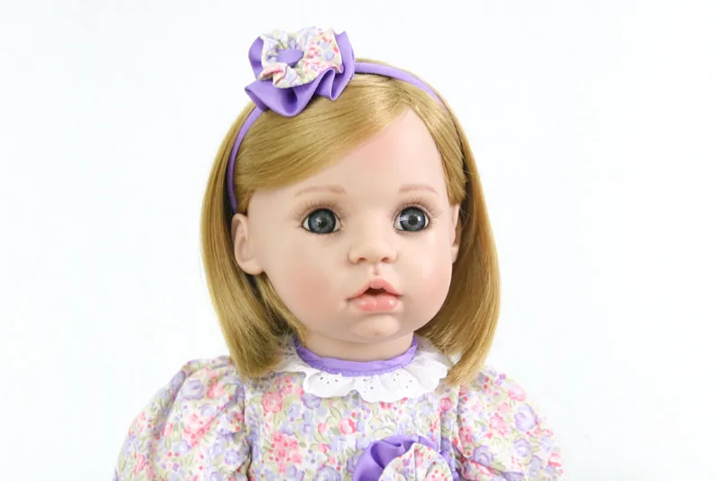 60 см силиконовая кукла Reborn Baby Doll игрушка 2" винил прекрасный блонд малыш живой Bebe ребенок подарок на день рождения девочка Boneca сопутствующая игрушка
