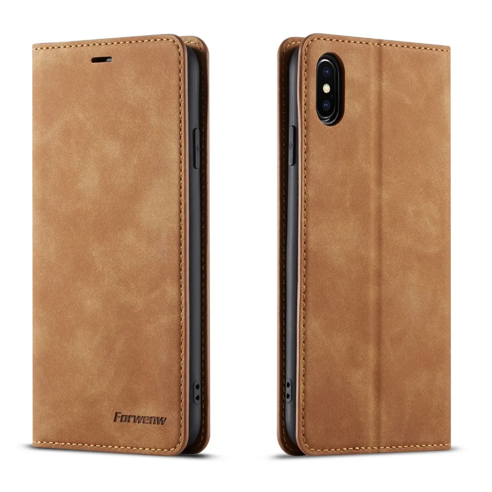 Магнитный флип чехол для iPhone 11 Pro XS Max XR кожаный кобура с подставкой кошелек