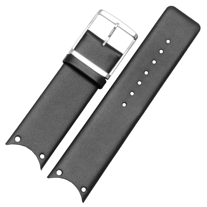 Ремешок для часов из натуральной кожи 22 мм специальный интерфейс черный красный