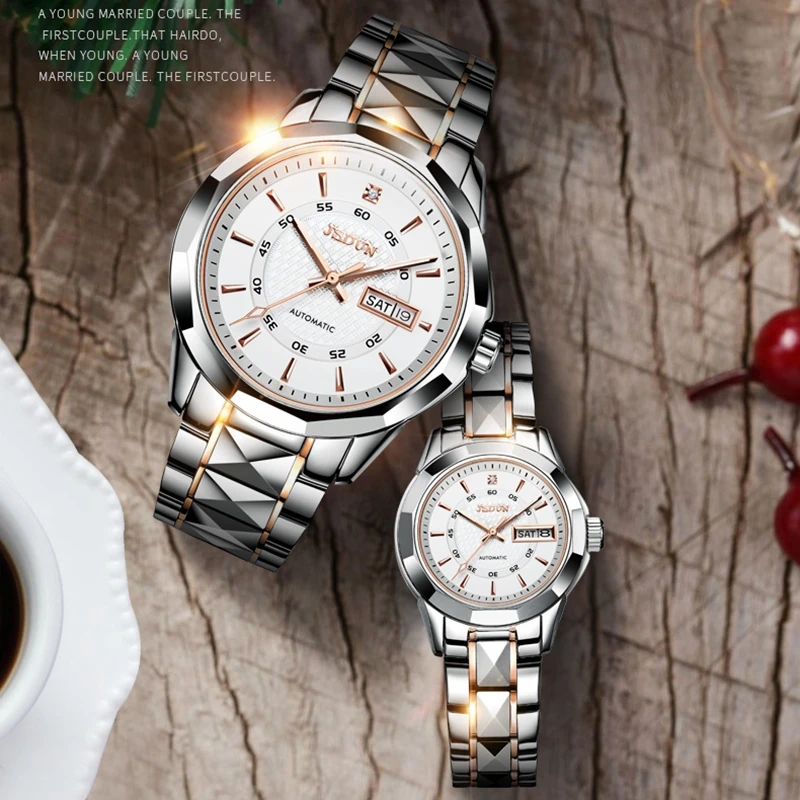 JSDUN женские часы женские наручные часы relojes mujer Роскошные автоматические механические вольфрамовые часы J-L8014