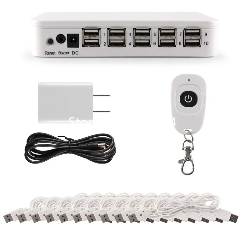 10 портов пульт дистанционного управления USB к кабель сигнализация Система