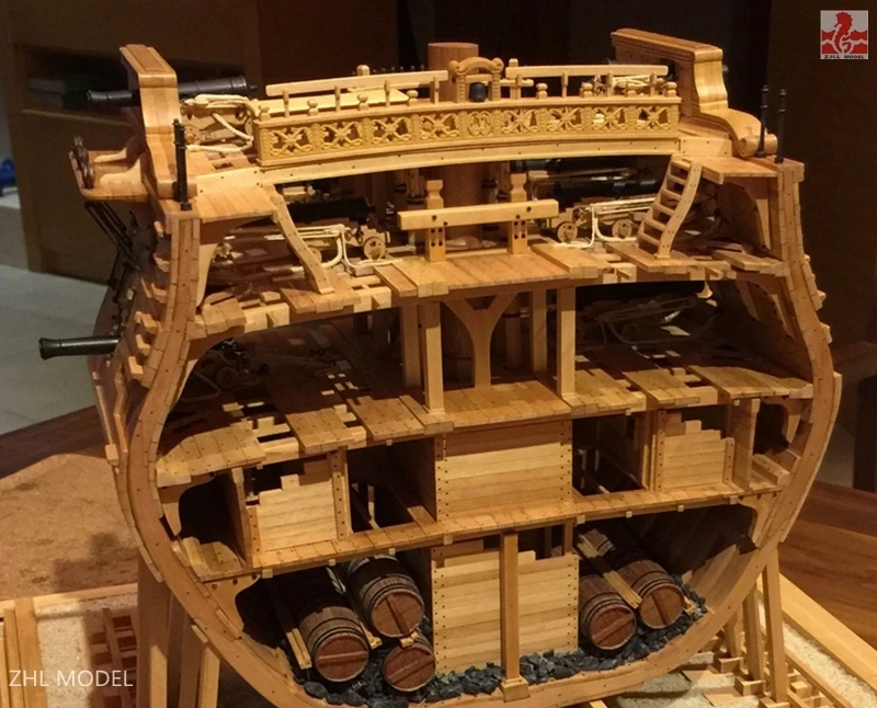 USS Bonhomme Ришар полный ребро сечение груша весы 1/48 деревянный комплект модели корабля