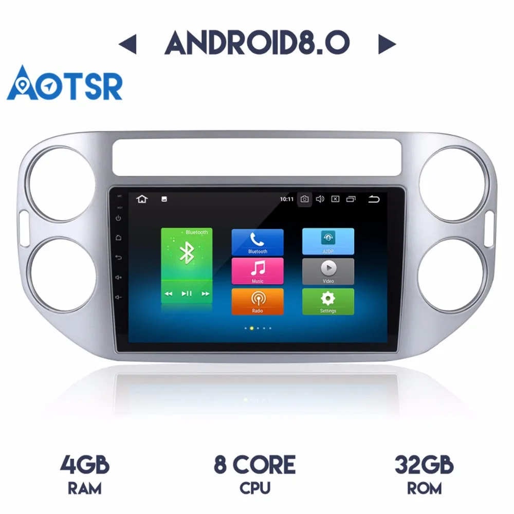 9 &quotAndroid 8 0 7 1 автомобильный GPS-радиоплеер для Volkswagen VW Tiguan 2010-2015 с восьмиядерным