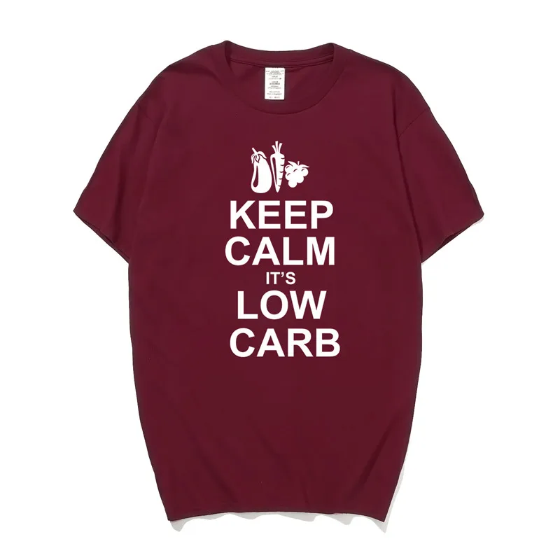 Летняя модная мужская футболка с надписью Keep Calm And It's Low хлопковая Повседневная