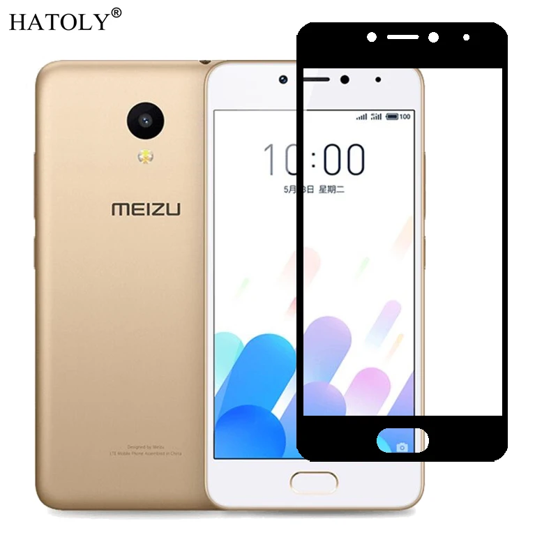 Закаленное стекло для Meizu M5C 1 шт. Защита экрана A5 полное покрытие M5C/A5 3D пленка с