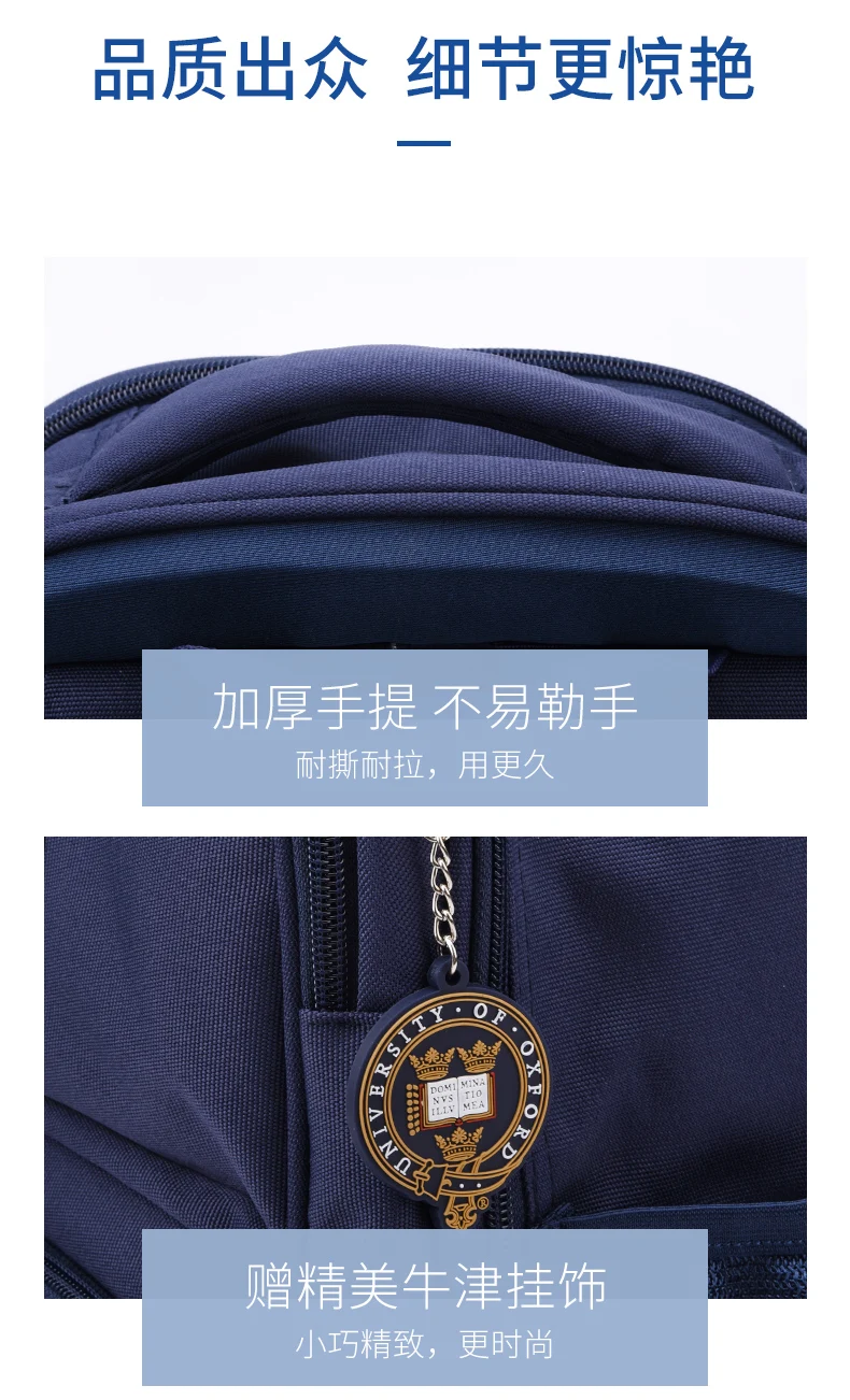 Детский ортопедический рюкзак для книг в Оксфордском стиле, рюкзак для начальной школы, рюкзак для мальчиков и девочек 3-6 класса