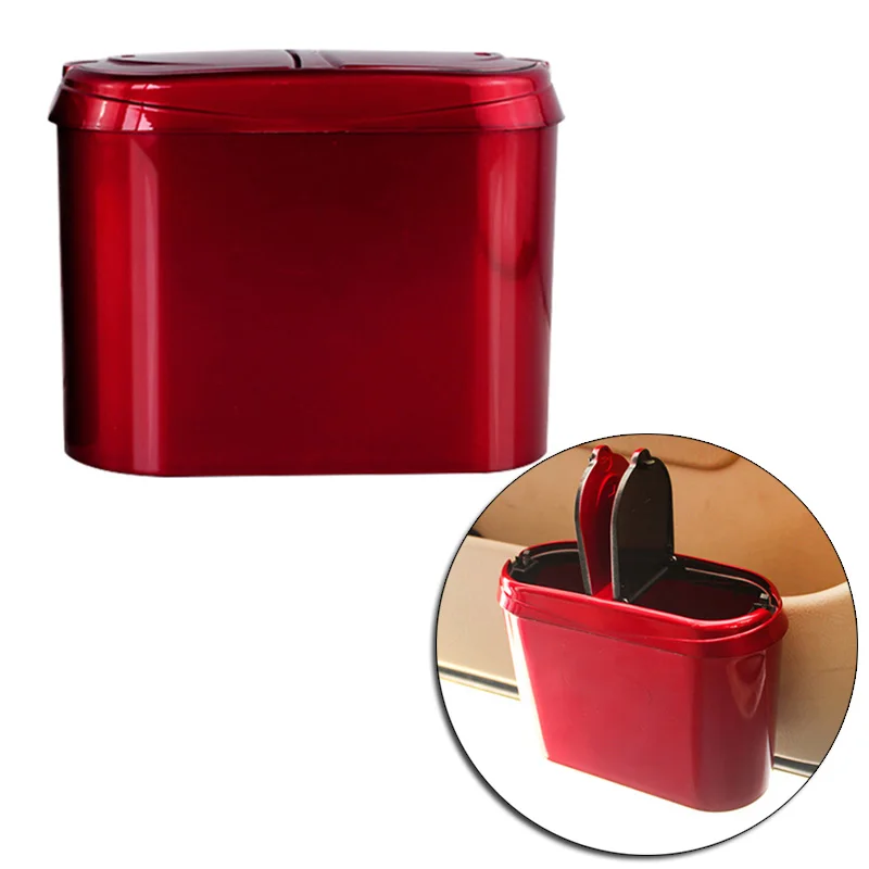 Автомобильный мусорный бак мини авто автомобиль мусорная пыль с двойной крышкой