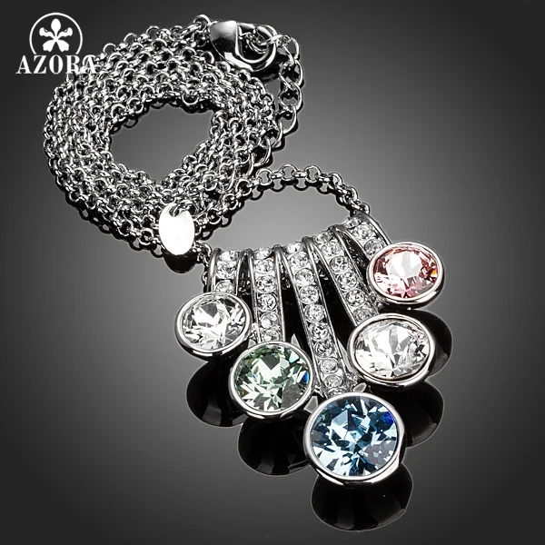 Азора 5 серии цветок с красочными Австрийские кристаллы Stellux ожерелье TN0143|necklace