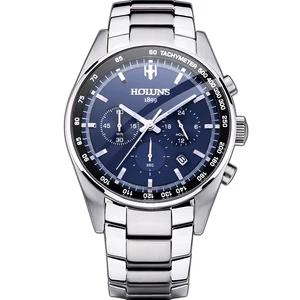 Горячая Прямая поставка 100% полная сталь мужские часы Военные Наручные часы хронограф Модные мужские спортивные часы водонепроницаемые Relogio Masculino