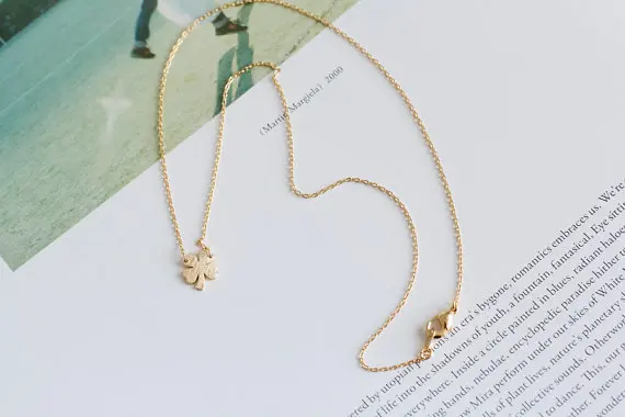 Модное ожерелье с кулоном в виде четырех листьев Гвоздика (свободное сочетание