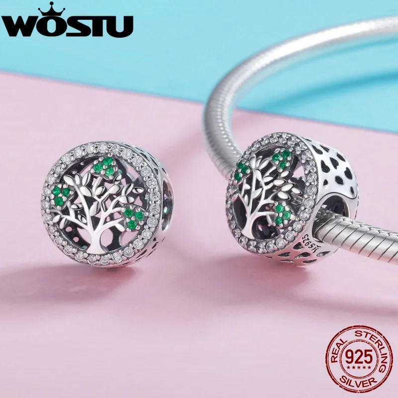 WOSTU/Лидер продаж Стерлинговое Серебро 925 пробы дерево для жизни очаровательные