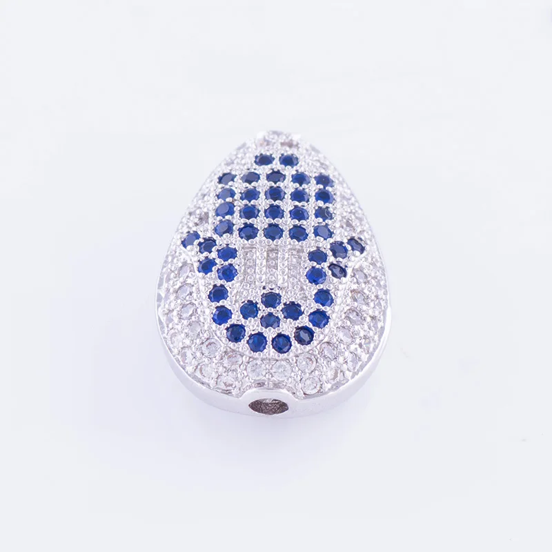 1 шт. Кристалл Голубой циркон ладонь (хамса) бусины ручной работы для изготовления