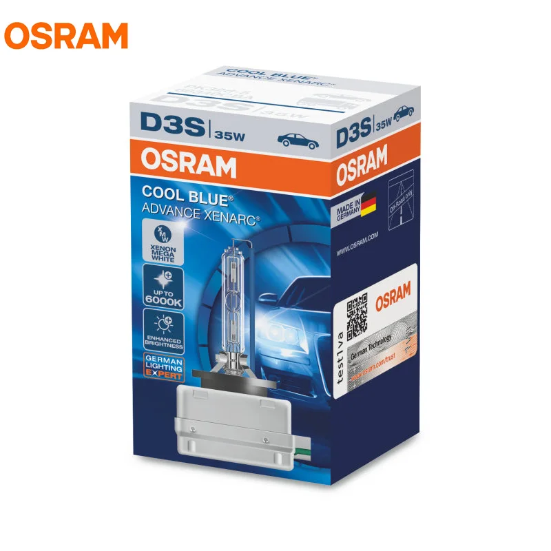OSRAM COOL BLUE ADVANCE 35 Вт 6000K D1S D2S D3S D4S 66140 66240 66340 66440 CBA Xenon Mega чисто белая автомобильная