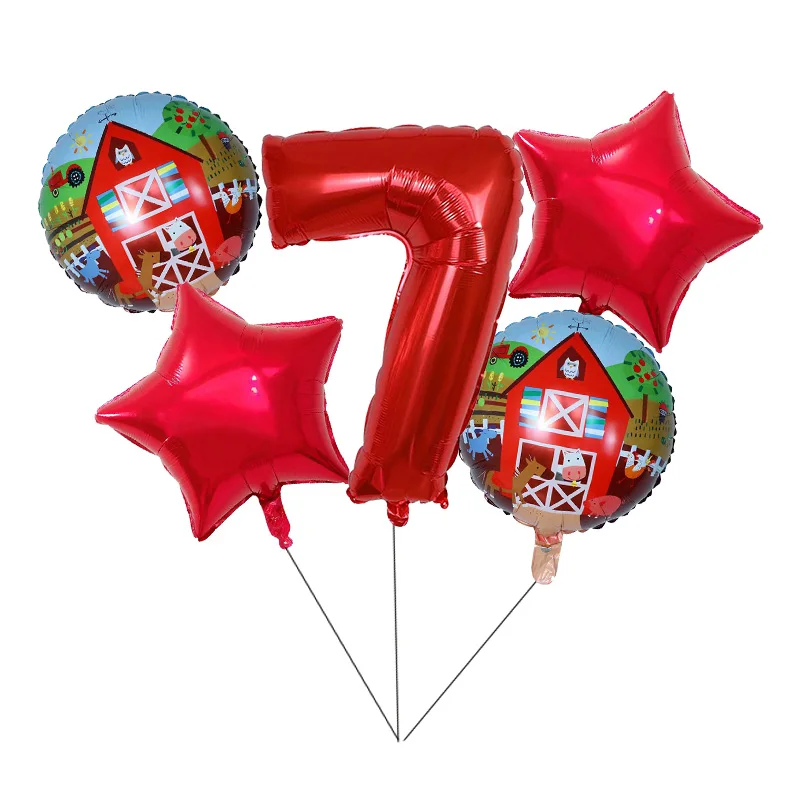 16 Новинка, 5 шт./лот, воздушный шар с животными на ферме, 30 дюймов, воздушный шар с цифрами, для детей, для первого дня рождения, для вечеринки, украшения, Globos, игрушки для детей, для фермы, вечерние - Цвет: 16