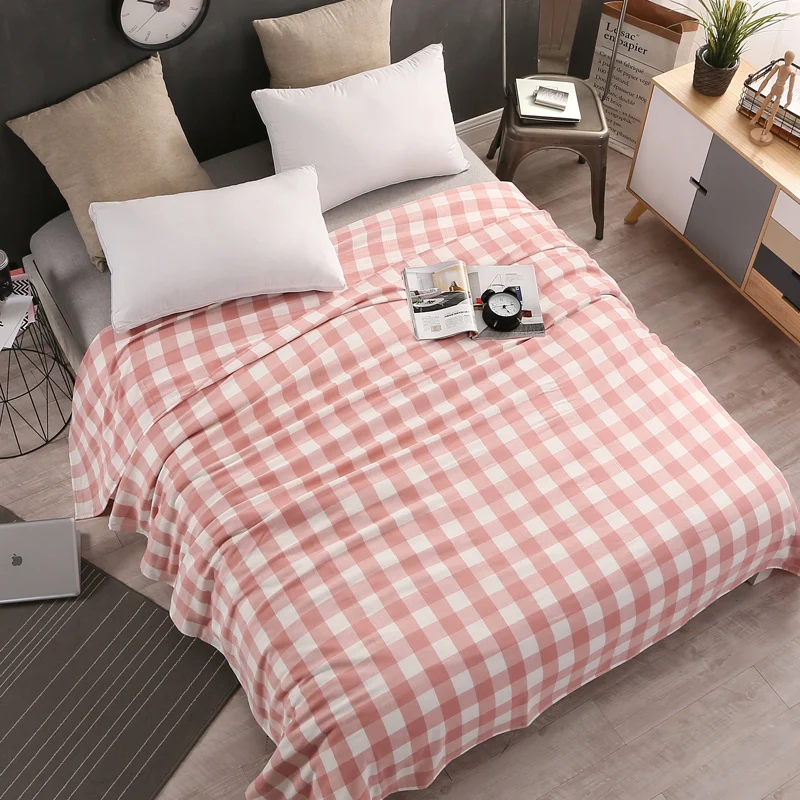 110*130 см детское одеяло для новорожденных простой решетки стиль Мода комфорт и