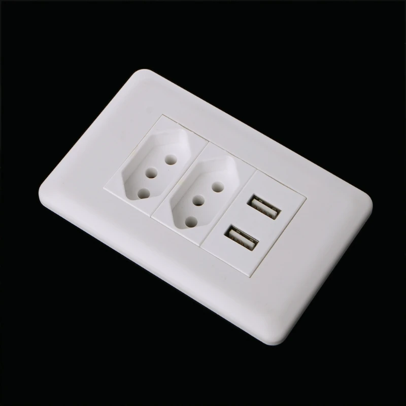 Настенная розетка с двойным USB-портом 15 А 110-250 В | Обустройство дома