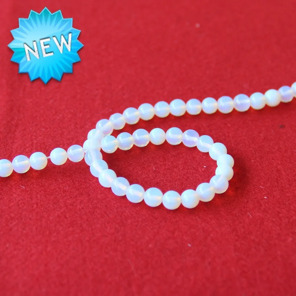 (Минимальный заказ 1) 6 мм модные белые бусины из натурального лунного камня на