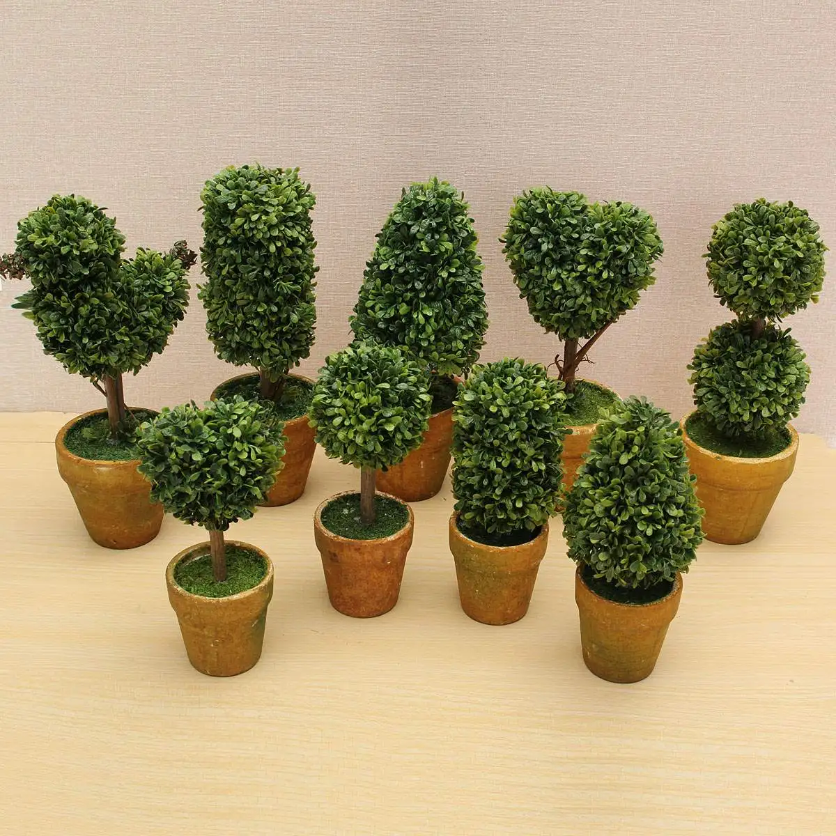Искусственные садовые травы свадебные Композиции Buxus шары Самшит Топиарий пейзаж поддельные деревья горшки растения
