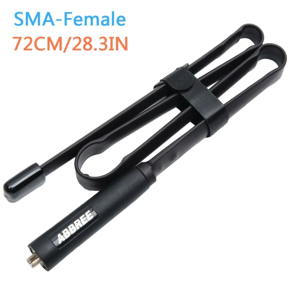 72 см/28 3 дюйма ABBREE SMA Female VHF UHF Двухдиапазонная Складная тактическая антенна для