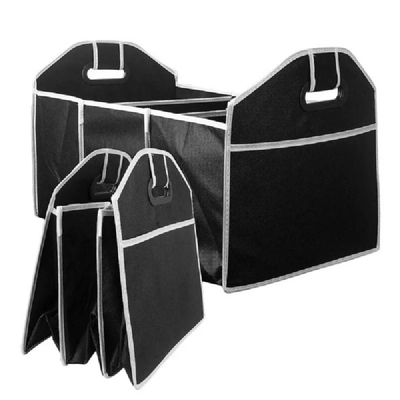 Car Seat Organizer Trash Bin AUTO Trunk Cargo Collapsible Storage Black Folding Boxes Sundries For Organiser Box | Автомобили и