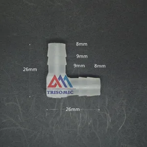 Коленчатый Соединитель 8 мм, равный соединитель для труб, полипропиленовый пластик, фитинг для аквариума, авиакомпании, аквариума