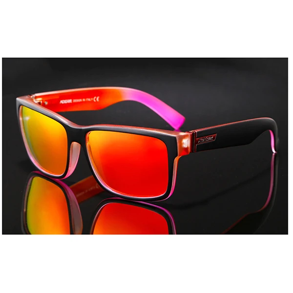 C2 Black Red Frame KDEAM, дизайн, поляризационные солнцезащитные очки для мужчин и женщин, Летний Стиль, квадратные солнцезащитные очки, для путешествий, уф400, мужские оттенки, KD26 - Цвет линз: C2 Black Red Frame