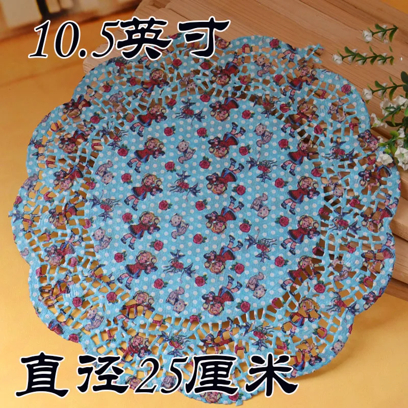 Цветная бумага для печати doilies, 10," = 26,7 см, Круглая Бумажная Кружевная салфетка/тарелка, свадебные декоративные подкладки