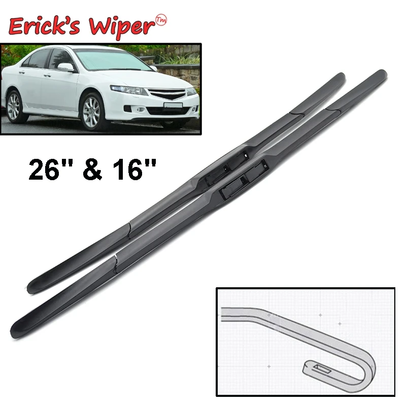 

Щетки стеклоочистителя Erick's для Honda Accord 7-го поколения 2002-2007 (европейская модель), лобовое стекло, переднее стекло, 26 дюймов + 16 дюймов