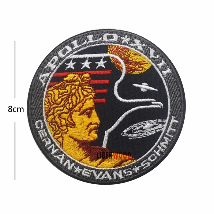 M Винтажные оригинальные APOLLO 11 VOYAGER, логотипы марок машин, BACK SPACE патч коллаж США "Аполлон" набор патчей 1, 7, 8, 9, 10, 11, 12, 13, 14, 15, 16, 17 - Цвет: M