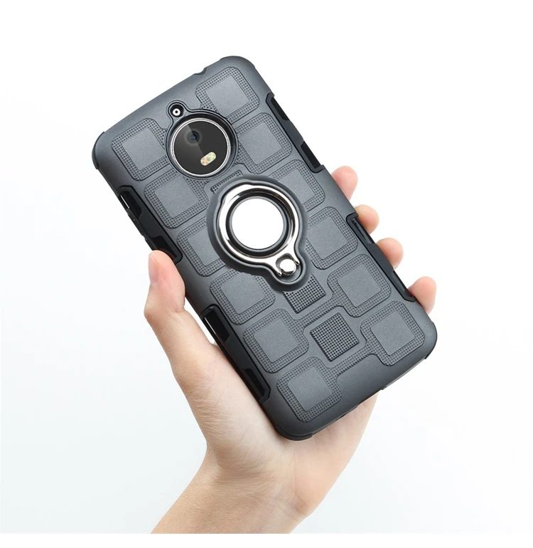 Двухслойный гибридный защитный чехол для Motorola Moto E4, чехол с магнитным кольцом, автомобильный держатель для Motorola Moto E4 Plus E 4 Plus, чехол