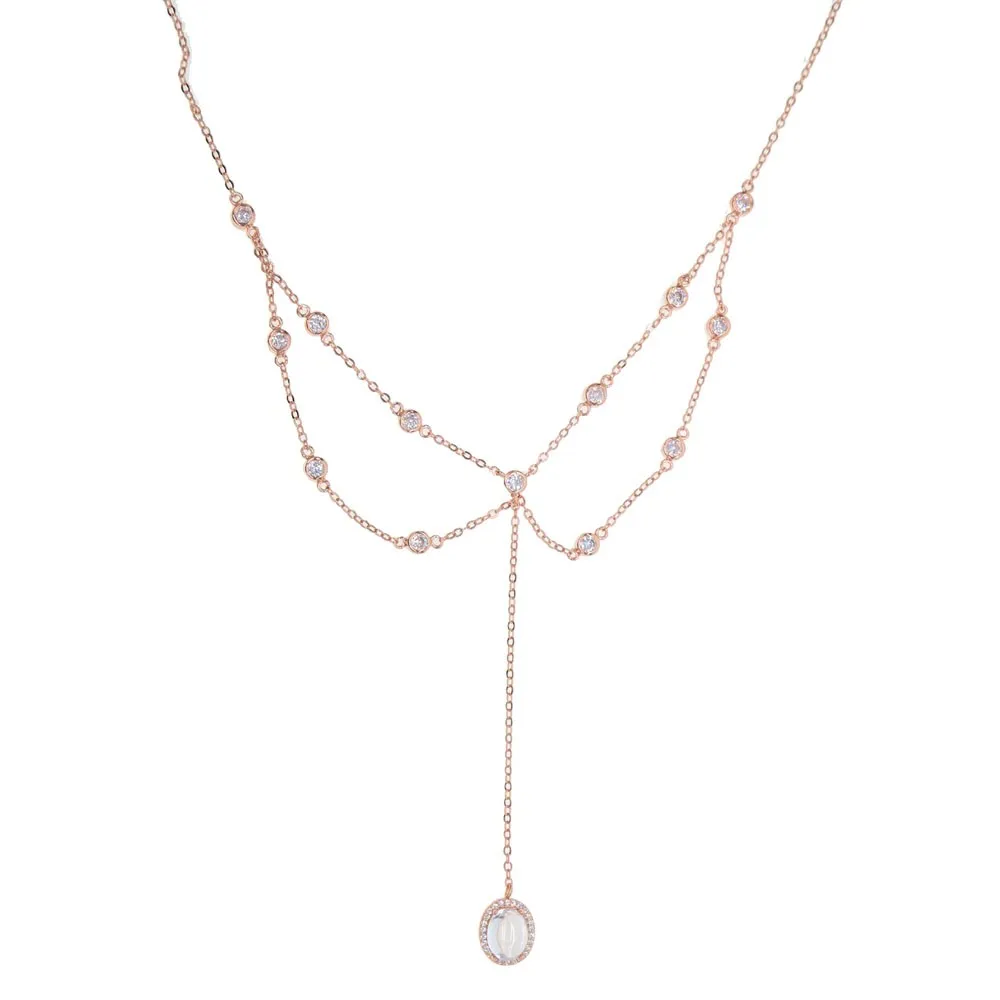 New choker necklace dainty chain gold color tear drop charm pendant W Long sexy for women jewelry | Украшения и аксессуары