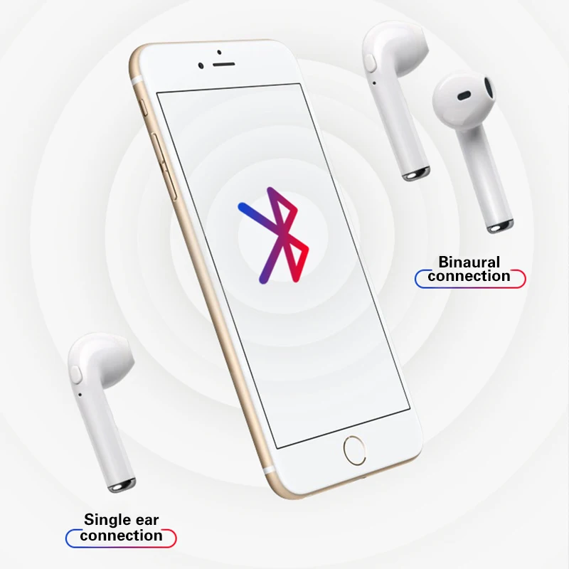 Беспроводные Bluetooth наушники вкладыши гарнитура с зарядным устройством микрофон