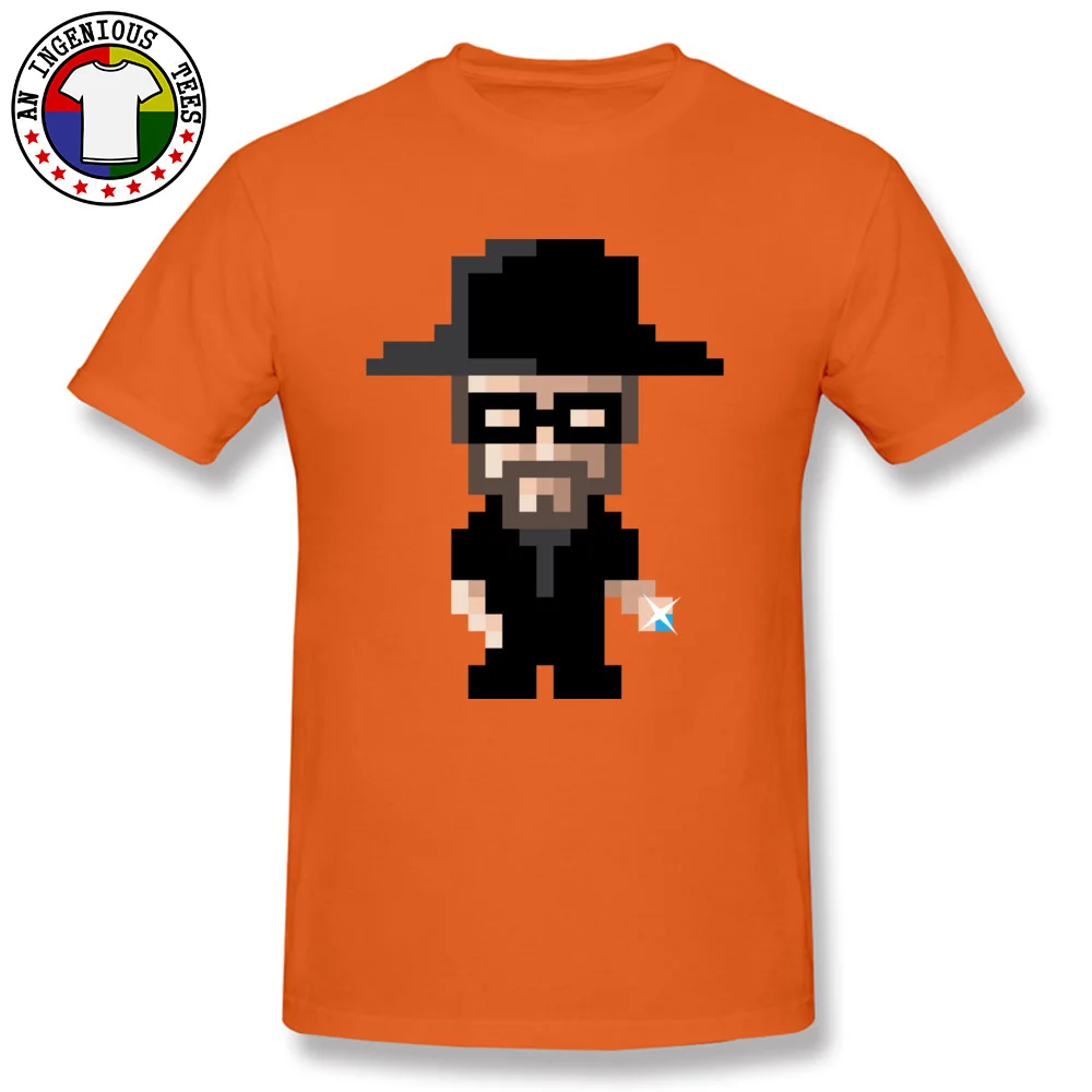 Игра закончена! Мужские футболки Heisenberg Bad Breaking квадратные оранжевые для мужчин